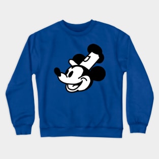 Steamboat Willie Portrait Black and White Crewneck Sweatshirt